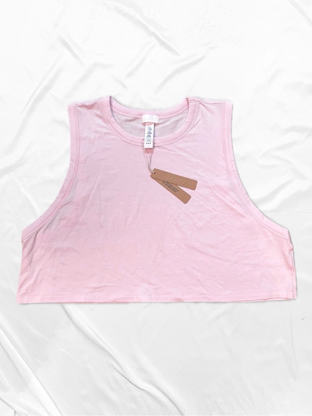 Skims Boyfriend Cropped Tank in Cherry Blossom • NWT